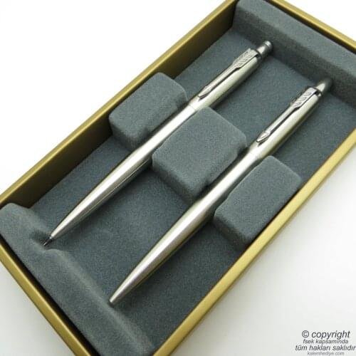 Parker Jotter SS CT Ballpoint Pen + 0.5 Versatil Pen Set | Parker Pen | İsme Special Pen | Gift pen