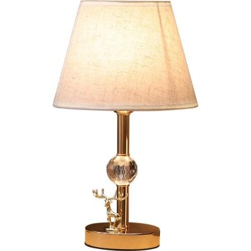 Wedding Decoration Deer Table Lamp E27 Led Candlestick Coffice Bedroom Crystal Desk Light Hotel Living Room Led Candle Holders