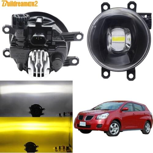 Fog Light Assembly For Pontiac Vibe 2008 2009 2010 Car Front Bumper LED Lens Fog Lamp Daytime Running Light 30W 8000LM 12V