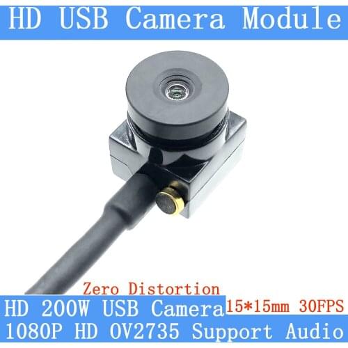 Zero distortion USB Camera Module Full Hd 1080P MJPEG 30fps High Speed Mini CCTV Linux UVC Webcam Mini Surveillance camera