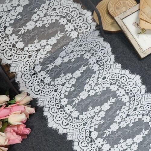 High quality exquisite mesh yarn eyelash lace flower clothing wedding dress veil shawl decoration material DIY acce