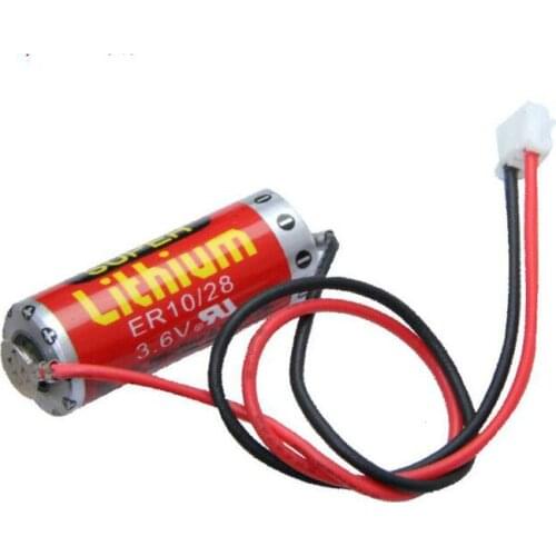 High Quality Original ER10/28 3.6V 450mAh ER10280 FX2NC-32BL PLC CNC Lithium Battery with Cable Plug