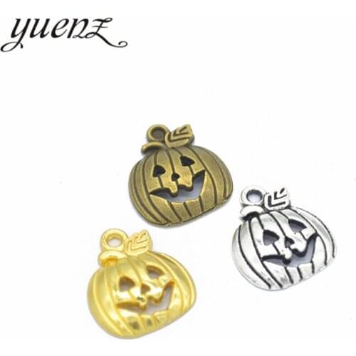 YuenZ 15 pcs 4 colors Antique silver color pumpkin Charms Zinc Alloy necklace,earring bracelet jewelry DIY handmade 18*16mm K08