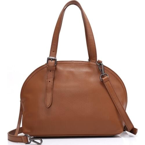 New Genuine Leather Cowhide Womens Handbags Fashion Shell Shoulder Bags Ladies Soft Cow Leather Tote Messenger Bag