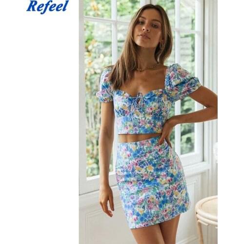 Vintage Floral Print Front Drawstring Women Camis Palace Ruched Summer Tank Top Harajuku Short Sleeve