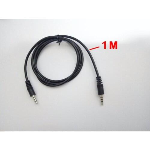 10pcs 100cm cable 3.5mm 4 Pole 1/8 male mini plug TO 3.5mm 4 Pole Male audio connector New