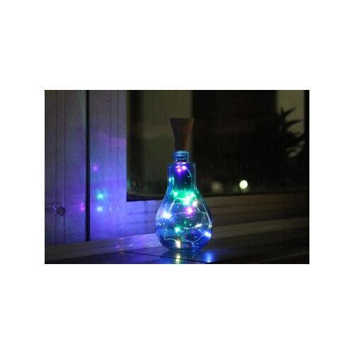 10 LED Solar Wine Bottle Stopper Copper Fairy Strip Wire Outdoor Party Decoration Novelty Night Lamp DIY Cork Light lin4393