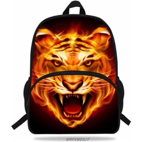 2021 Fashion 16-inch Fashional Animal Print Bag for Kids Tiger Backpack for School Teenagers Girls Boys