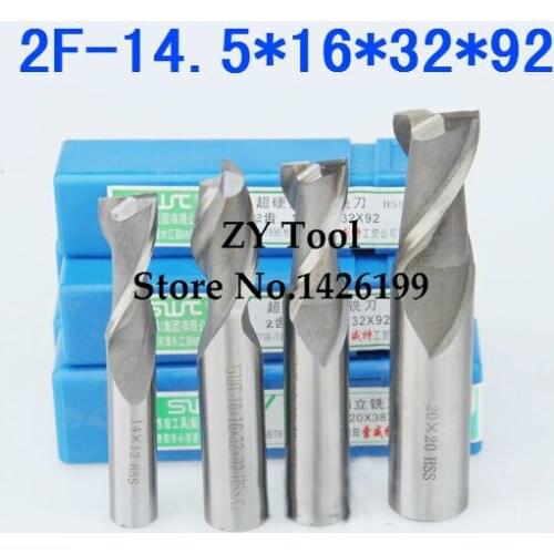 5pcs/set 14.5MM 2 Flute HSS&Aluminium endmill milling cutter CNC Bit Milling Machine tools Cutting tools.Lathe Tool,router bit
