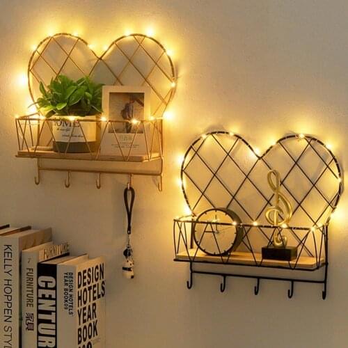 60% Hot Sales!!! Hanging Rack Wall-mounted Stable Wrought Iron Multipurpose Storage Bracket for Living Room