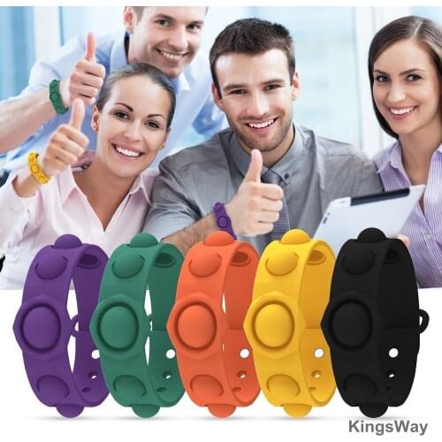 Anti-stresses Push Bubble Fidget Bracelet Simple Dimple Portable Sensory Toy Stress Relief