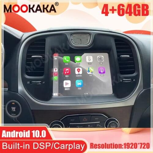 4+64G Android 10 For Chrysler 300C 2010- 2021 Multimedia Player GPS Navigation Head Unit Auto Radio Stereo Tape Recorder Carplay