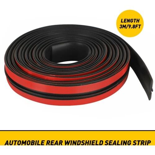 Car Rubber Sealing Strips Tapes Auto Seal Protector Sticker Window Edge Windshield Roof Rubber Noise Insulation Trim Accessories