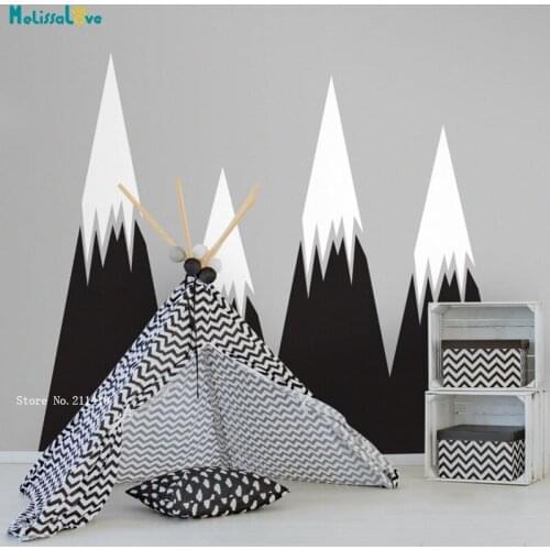 Huge Size Mountains Wall Sticker Two Colors Can Be Selected Handmade Surprise Beautifully Nurseries Decor Lovely Baby YT3720