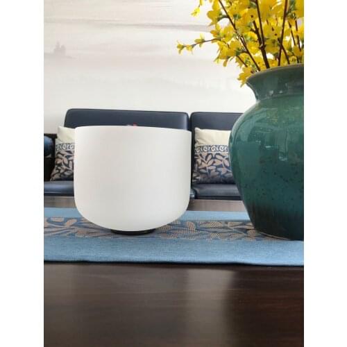 8"CDEFGAB Chakra Frosted Quartz Crystal Singing Bowls For Healing