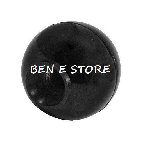 Black Threaded Ball Knob 35mm Dia 10mm Bore for Joystick Machine Handle