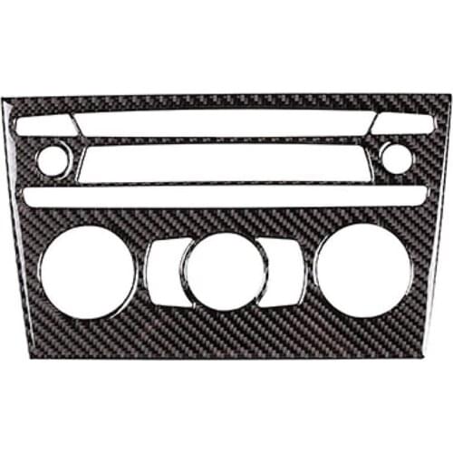 For X1 E84 2011-2015 Car Center Console Air Conditioning Volume Switch Cover Trim Decoration Frame Carbon Fiber Sticker