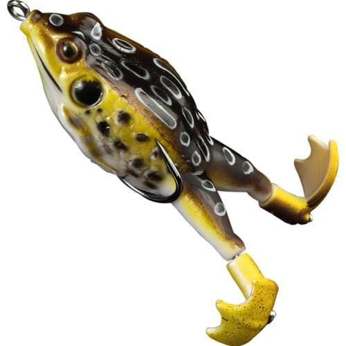 Propeller Flipper Frog Fishing Lures Soft Toad Frogs Bass Fishing Lure Hollow Body Topwater Frogs Fishing Lures Baits