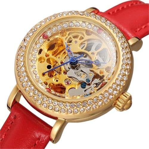 Часы со стразами женские FORSINING China At AliExpress