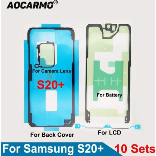 10Pcs/Lot For Samsung Galaxy S20+ Plus LCD Screen Tape Back Battery Sticker Cover Frame Camera Lens Waterproof Adhesive Glue