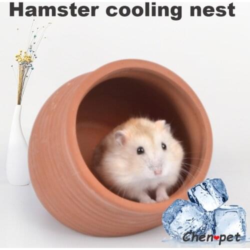 Hamster Summer Sleeping Nest Small Pet Cooling Ceramics Cage for Guniea Pig Rats Hamster Accessories Handmade Toy