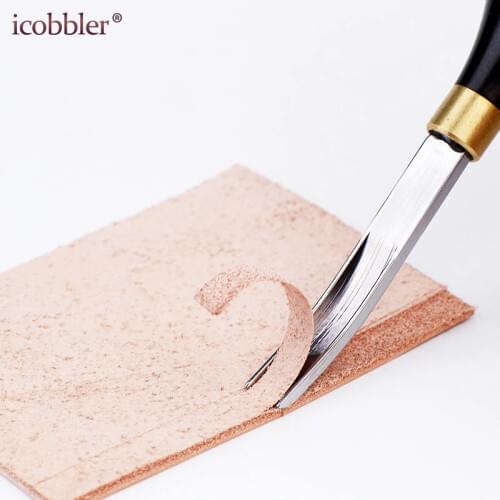 DIY Trimming Machine Cutting for Curved Angle Round Edger Shovel Blade Leathercraft Wide 10mm Leather Craft Edge Thinning Tool