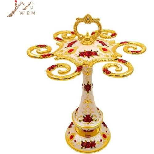 IMUWEN Metal Hanging Wine Rack Wine Cup Holder Fashion Exquisite table decoration 5 color