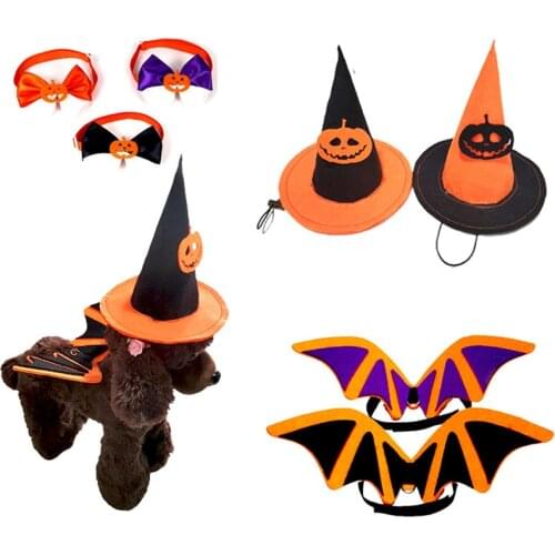 Halloween Cute Pet Clothes Black Bat Wings Straps Harness Costume For Halloween Cosplay Cat Dog Halloween Party For Pet Supplies