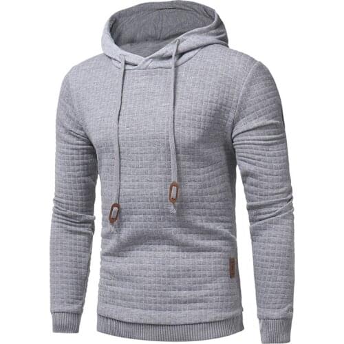 2020 Autumn and Winter New Mens Solid Color Pullover Long-sleeved Hoodie Warm Color Sports Coat Trend Fitness Running T Shirt