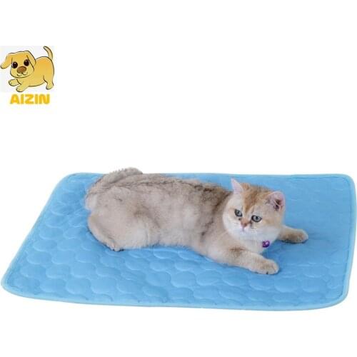 Soft Pet Cats Ice Mats Summer Use Breathable Comfortable And Cool Blankets Dog Sleepping Car Home Accessories Pet Products Drop