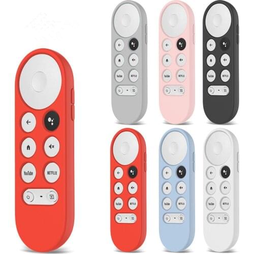 Non-slip Soft Silicone Case Remote Control Protective Cover Shell for Google Chromecast TV 2020 Voice Remote Control