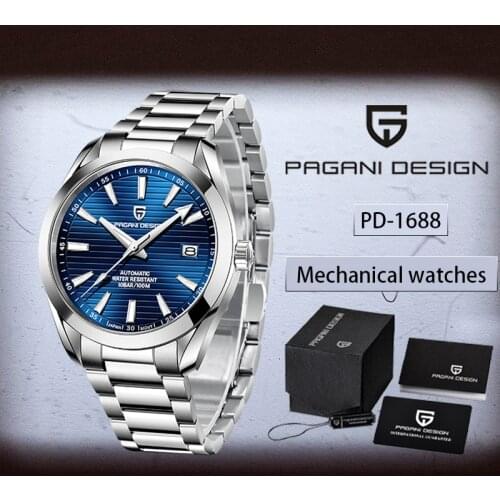 2021 New PAGANI Design Automatic Mechanical Mens Watch Sapphire Glass Top Luxury Brand Stainless Steel Waterproof Watch For Men