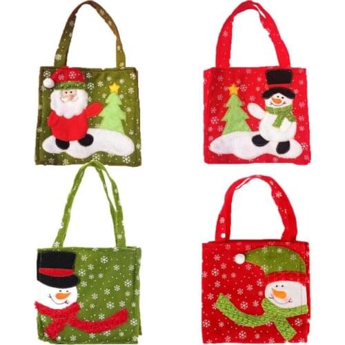 1pc Enfeites De Natal New Style Snowman Papai Noel Candy Bags Christmas Gift Bag Storage Bag Christmas Decoration Supplies AU373