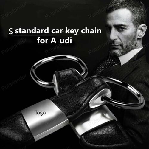 New Style Zinc Alloy Leather Car Logo Keychain Keyring Llaveros Chaveiro Key Chain S Standard Key Ring For Au-di