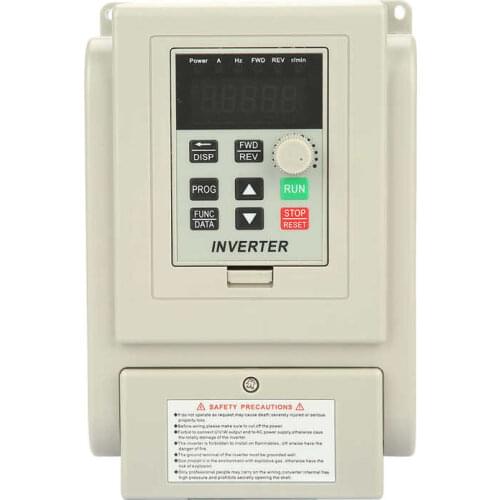 220VAC Single-phase Variable Adjustable Frequency Drive VFD Speed Controller for 3-phase 2.2kW AC Motor Inverter Motor Drive