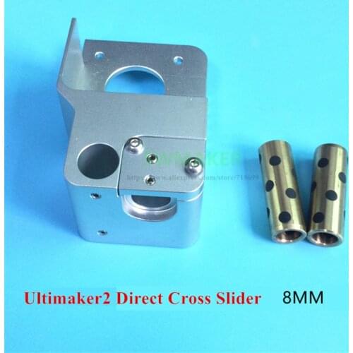 Ultimaker2 all Metal Cross Slider UM2 + Short Distance Extruder Slider for 6mm/8mm rod Can Install 42 Motor and Titan Extruder