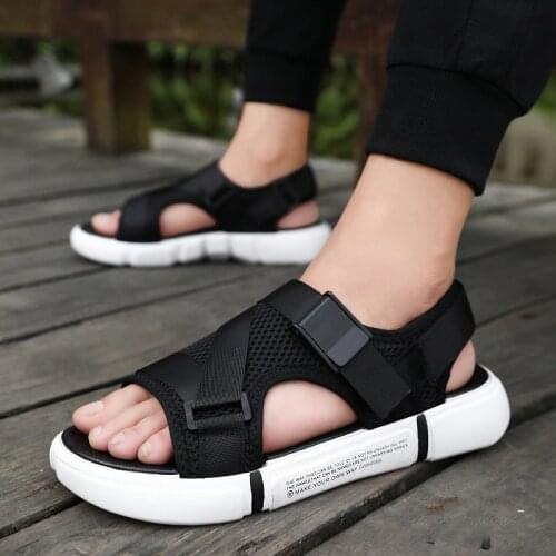 Casual Men Sandals Soft Comfort Slip-on Plus Size Open Shoes Man Outdoor Breathable Footwear Summer Non-slip Mens Sandles Beach