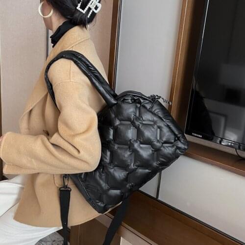 Luxury Handbags Feather Down Women Bags Winter Female Messenger Bag Soft Ladies Shoulder Bag Space Pad Cotton Crossbody Bags Sac