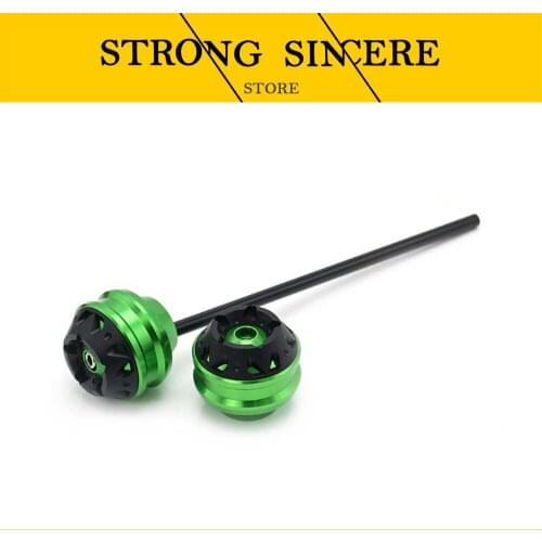 Blue Motorcycle CNC Aluminum Front & Rear Axle Fork Crash Sliders Wheel For KTM 690 Duke/SMC/SMCR KTM390 KTM690