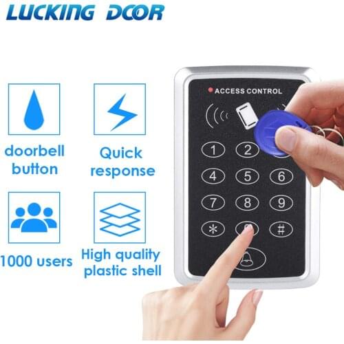 1000 users Access Control System 125KHz RFID Access Control Keypad EM Card Reader Door Lock Opener Keyboard System