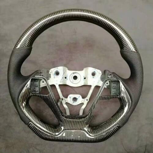 Cuatomized Real Carbon Fiber Sports Steering Wheel Alcantara Leather compatible for KIA SHUMA 2014