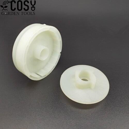 2 pcs Recoil Starter Pulley for Chinese 4500 5200 5800 Gasoline Chainsaw Spare Replacement Parts Plastic Rope Rotor