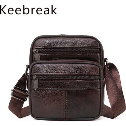 Messenger Bag Men Leather Genuine Crossbody Small Bags Shoulder For Man Mens Cross Body Vintage Business Brown Sacoche Homme