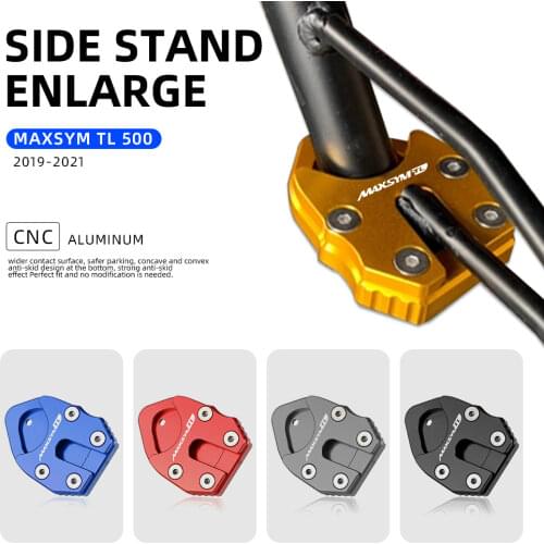 Stands Side Stand Extension Pad Plate For SYM MAXSYM TL 500 Maxsym TL500 2019 2020 2021 Kickstand Support Pad Support Shell