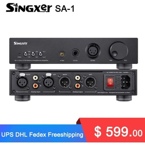 Singxer SA-1 Headphone Amplifier Fully Balanced Discrete Class A Amp/Preamp SA1 Support XLR/6.35mm/4.4mm Multi Interface