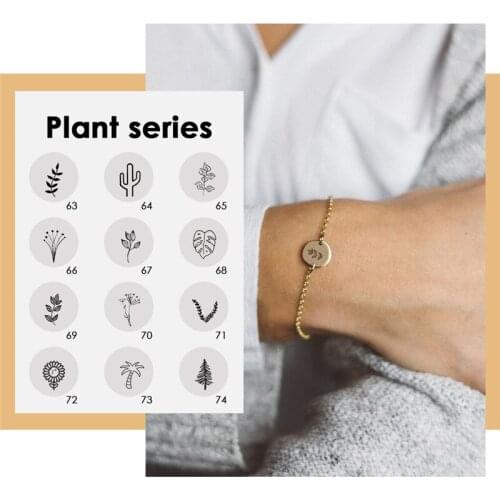 Visunion Engraving Flower Pattern Bracelet Stainless Steel Rose Gold Silver Color Charm Bracelet for Women Engagement Party Gift