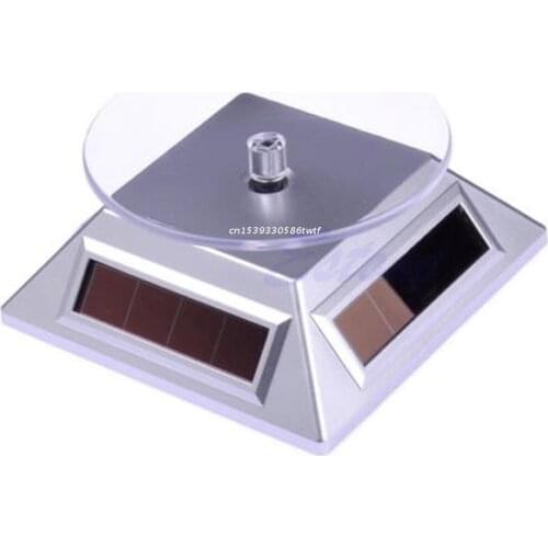 360 Rotating Turn Table Plate Solar Power For Watch Phone Jewelry Display Stand Dropship