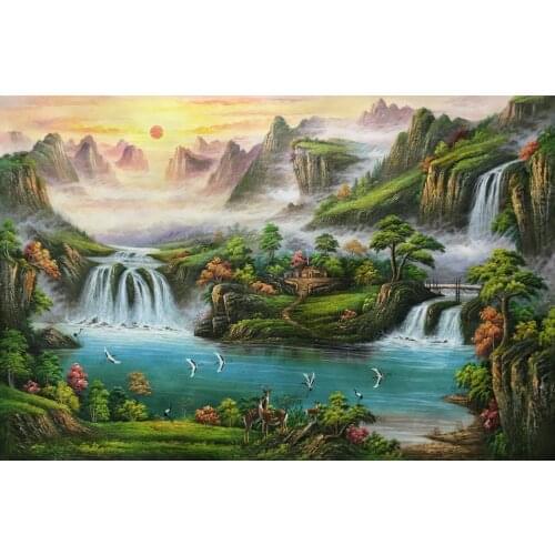 High Quality Canvas Art Picture Print Painting Chinese Landscape Oil Painting on Canvas Wall Art Picture Painting for Home Decor