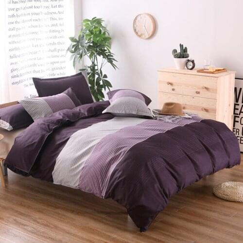 WAZIR European Style Bedding Set Minimalist Style Duvet Cover Comforter Stripe Bedding Sets Bedclothes Pillowcase Quilt Cover