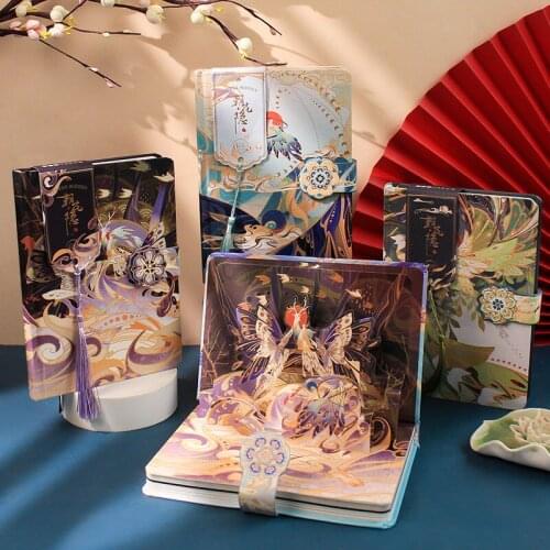 Xian Qi Vintage Notebook Three-dimensional Notebook Stationery for School Supplies Kawaii